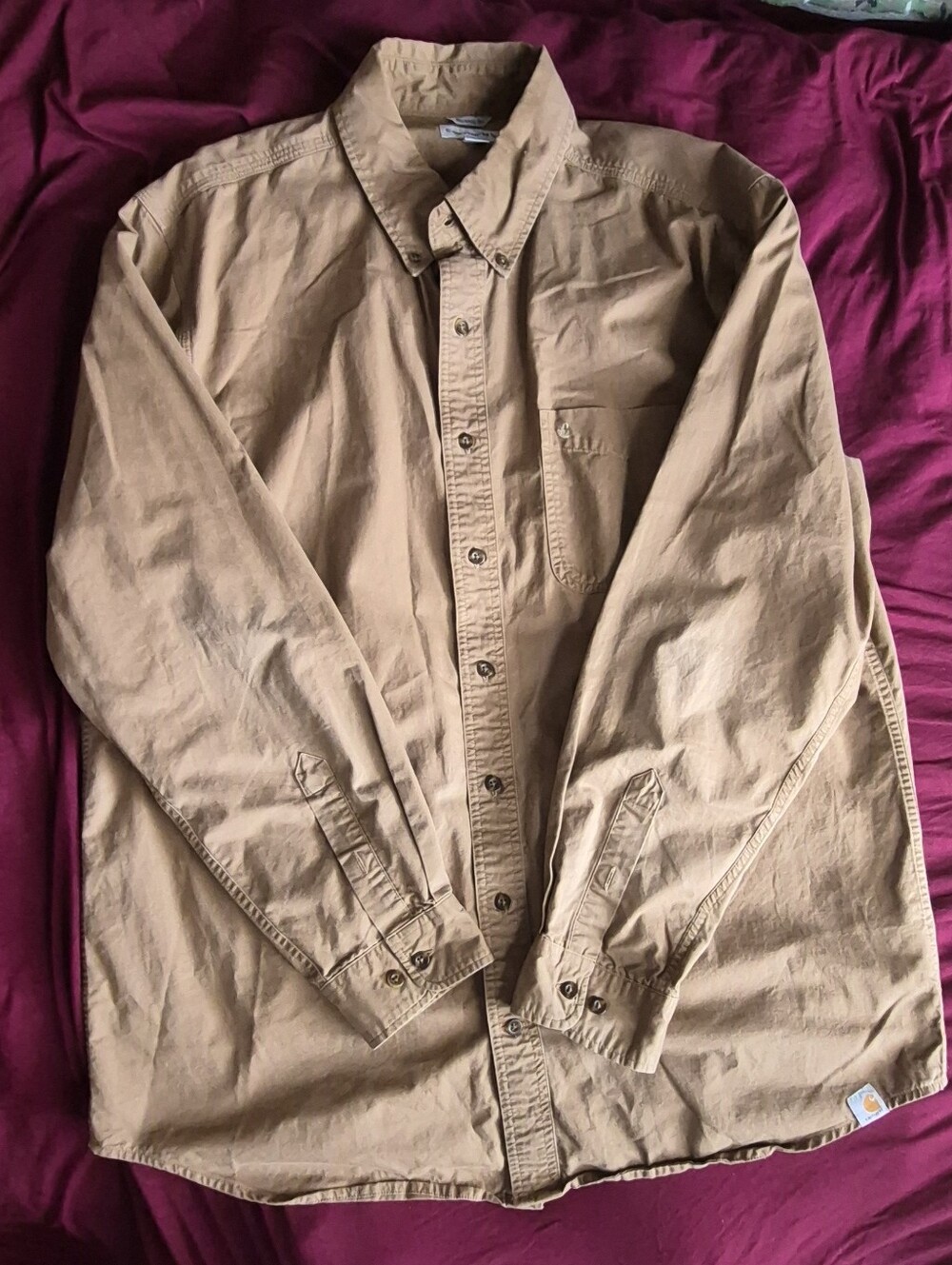 Carhartt Relaxed Fit Midweight Canvas Long-Sleeve Shirt XL